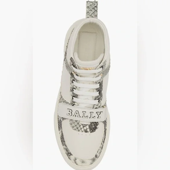 Bally Hightop Snakeskin Sneakers
